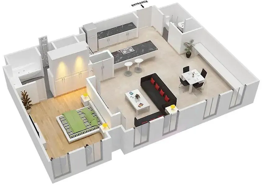 Lux The Elegant Difc Suite 2 Dubai